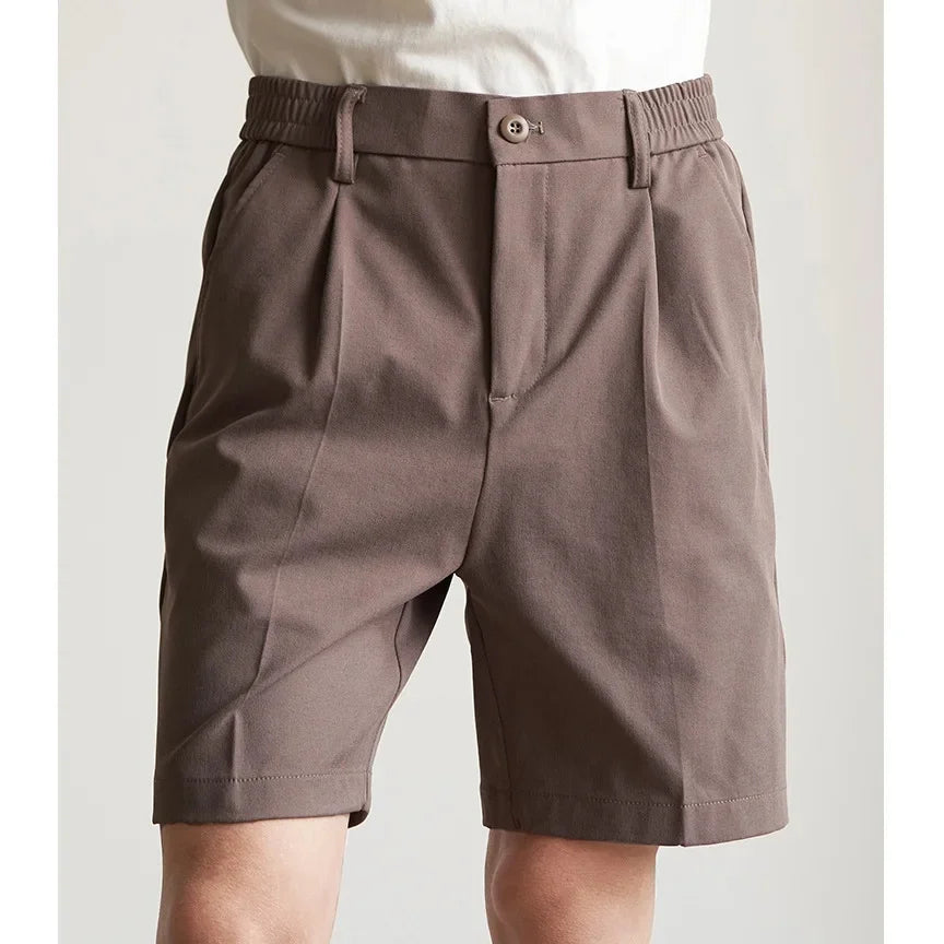 Men’s Pleated Shorts – Tailored Fit in Light Luxury Cotton