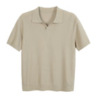 Men’s Linen-Silk Knit Polo – Lightweight Summer Elegance