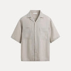 Men’s Tailored Linen Set – Relaxed Shirt & Drawstring Shorts