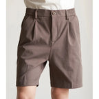 Men’s Pleated Shorts – Tailored Fit in Light Luxury Cotton