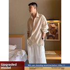 Men’s Linen-Silk Overshirt – Lightweight Long Sleeve Classic