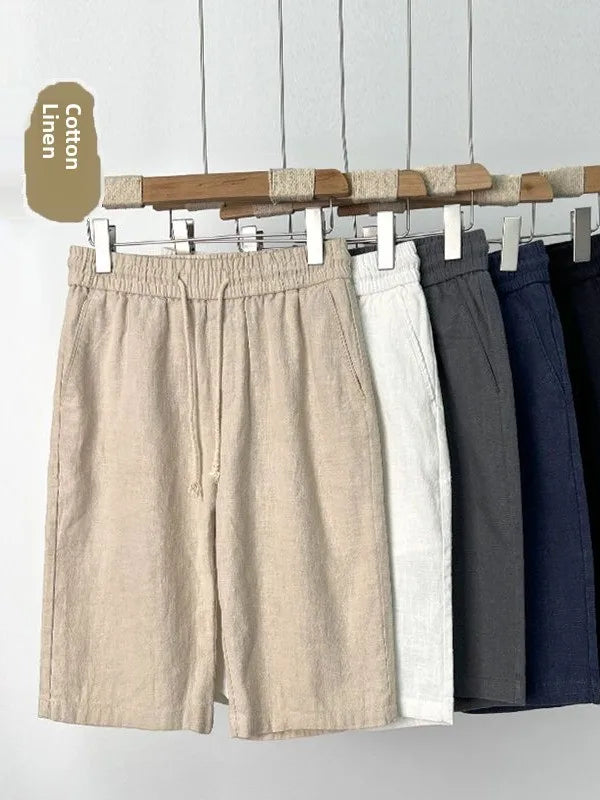 Men's Premium Linen Summer Shorts – Japanese Retro Elegance