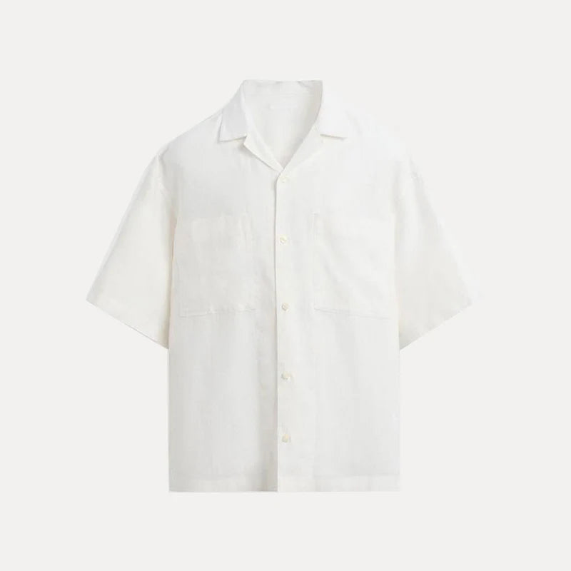 Men’s Tailored Linen Set – Relaxed Shirt & Drawstring Shorts