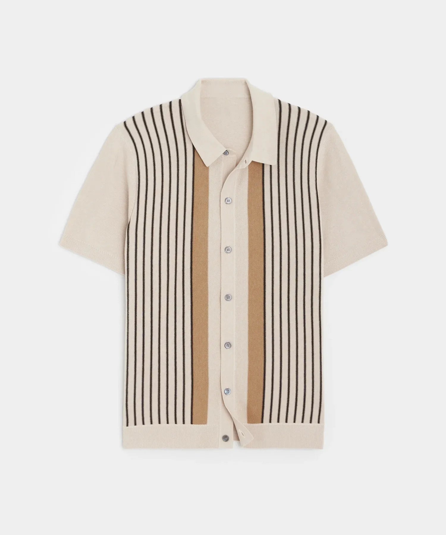 Men’s Striped Knit Shirt – Short Sleeve Summer Classic