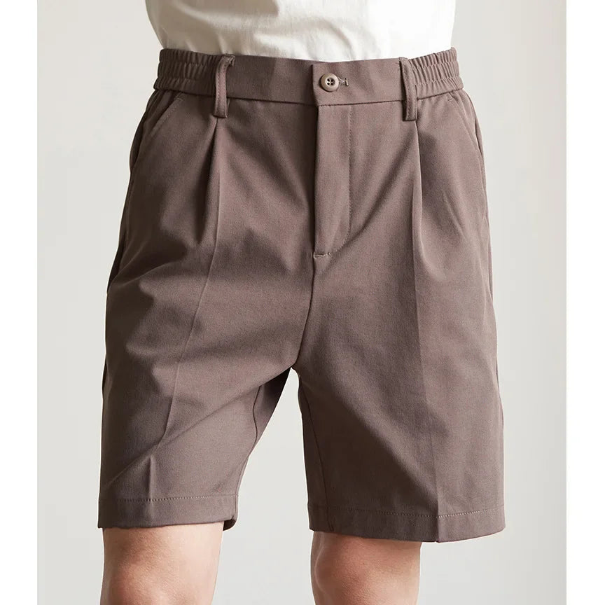 Men’s Pleated Shorts – Tailored Fit in Light Luxury Cotton