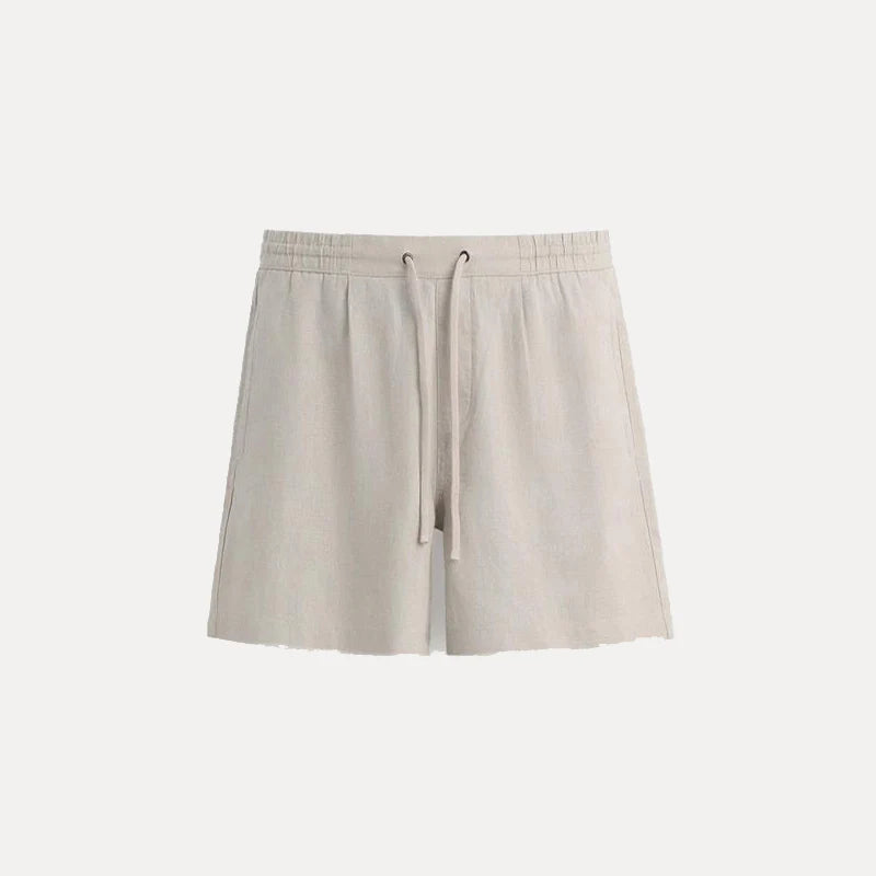 Men’s Tailored Linen Set – Relaxed Shirt & Drawstring Shorts